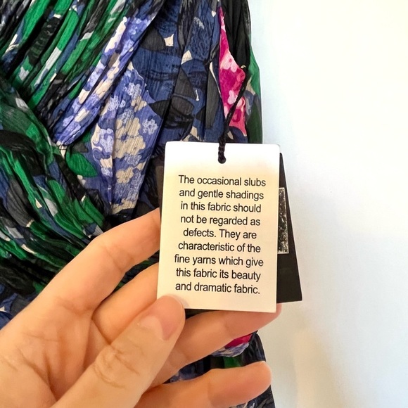 NWT Anna Sui x Anthropologie Blurred Hydrangea Silk Dress - Size 8​ - Picture 7 of 16